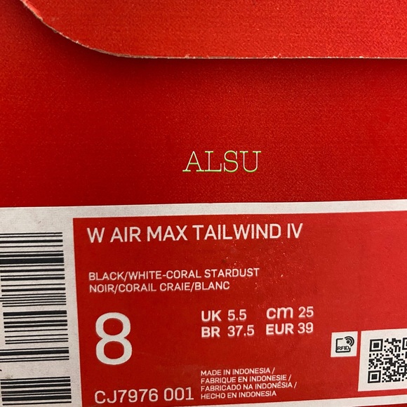 Nike Air Max Talwind IV Black Coral Women Sneakers - Picture 11 of 11